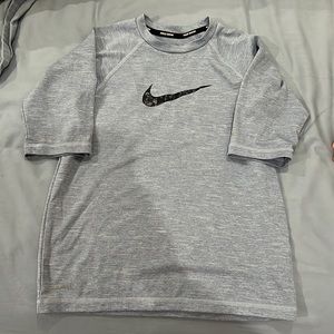 Nike Kids Gray Swim Rashguard